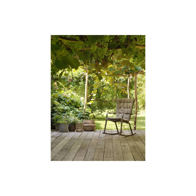 Folio Outdoor Rocker Chair, Brown, Beige