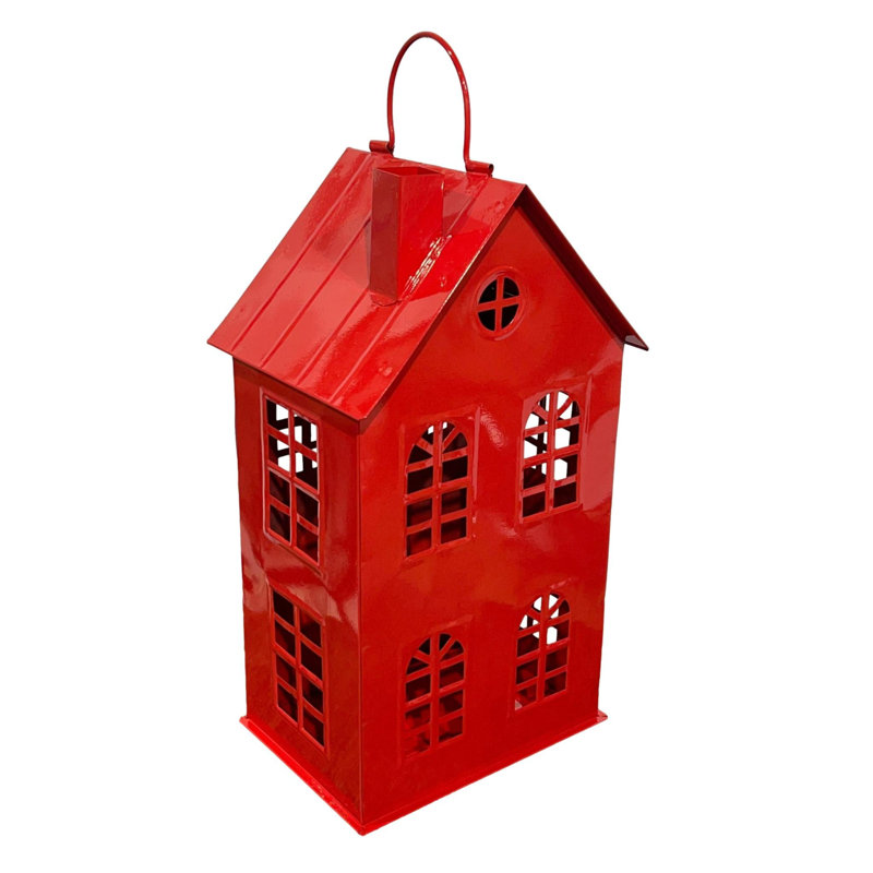 Large Firehouse Bird House Red