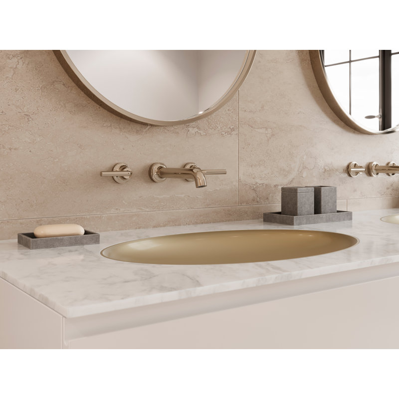 Tenet Wall Mounted Bathroom Faucet, Polished Nickel