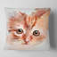 Croquis de chaton aquarelle rouge - coussin imprimé animal-29893477-29893481