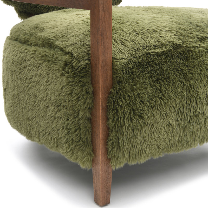 Fauteuil d'appoint rembourré Tilton, Vert foncé