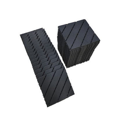 Carreaux de terrasse en plastique emboîtables, paquet de 36, tuiles de patio extérieures imperméables toutes saisons de 12 po x 12 po avec drainage amélioré, parfait pour la piscine, le balcon et la cour arrière - gris