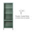 Julina Metal & Glass Display Cabinet with 3-Tier Shelves and Cabinet-179222834
