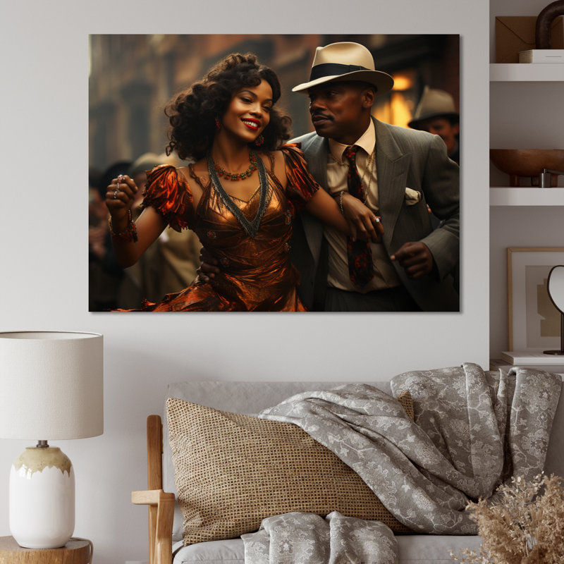 Jazz Harlem Renaissance III sur toile, H 12 po x l 20 po x P 1 po, Toile tendue