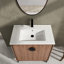 Meuble-lavabo de 30 po - Fabrication en bois d'ingénierie Armoire à 2 portes Finition de surface lisse Résistance à long terme Résistance autoportante de style américain Évier en céramique inclus pour l'humidité 2 portes-1882733444