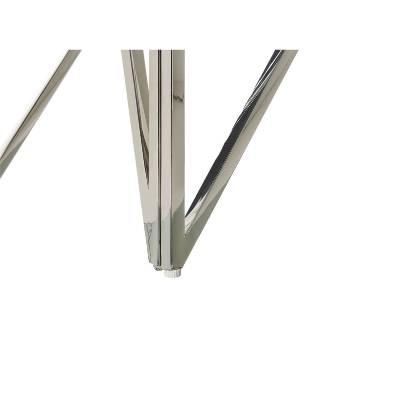 Ademaro 120cm Glass Top Console Table, Silver