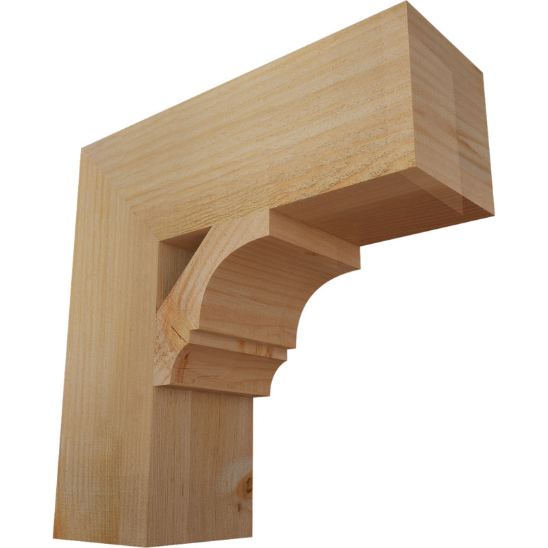 Support de bloc Balboa, L 6 po x P 18 po x H 18 po, Sapin Douglas scié brut