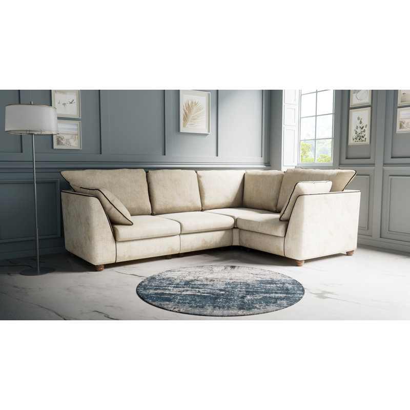 Milan 4 Seater Corner Sofa, Beige