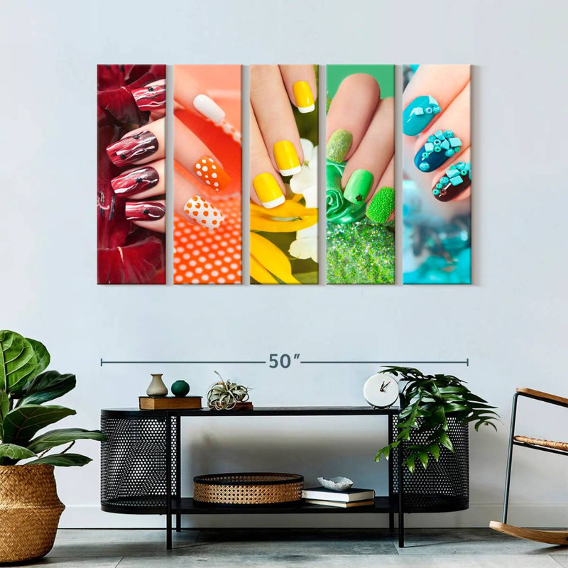 " Nail Salon " 5 - Pieces, 30" H x 55" W x 1.25" D