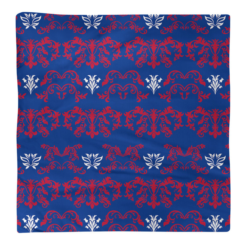 Serviette Buffalo Football, l 10 po x L 10 po, Rouge / bleu / blanc, Coton