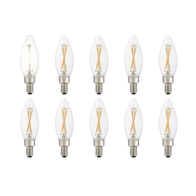 Ampoule à DEL à intensité variable de 25 watts B10 à intensité variable blanc chaud / culot candélabre Mclellan