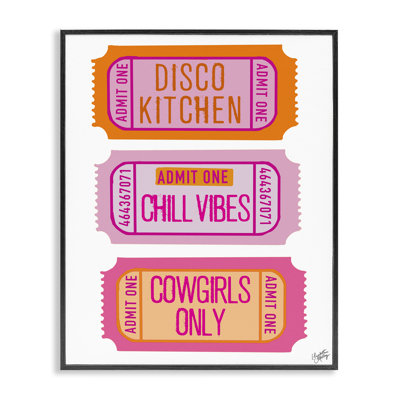 Disco Kitchen phrase billets, estampe numérique par Elizabeth Medley