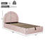 Velvet 3FT Single Hydraulic Upholstered Bed, Large Storage, Thickened Headboard, Rounded Corners, 90x190 cm-128930549