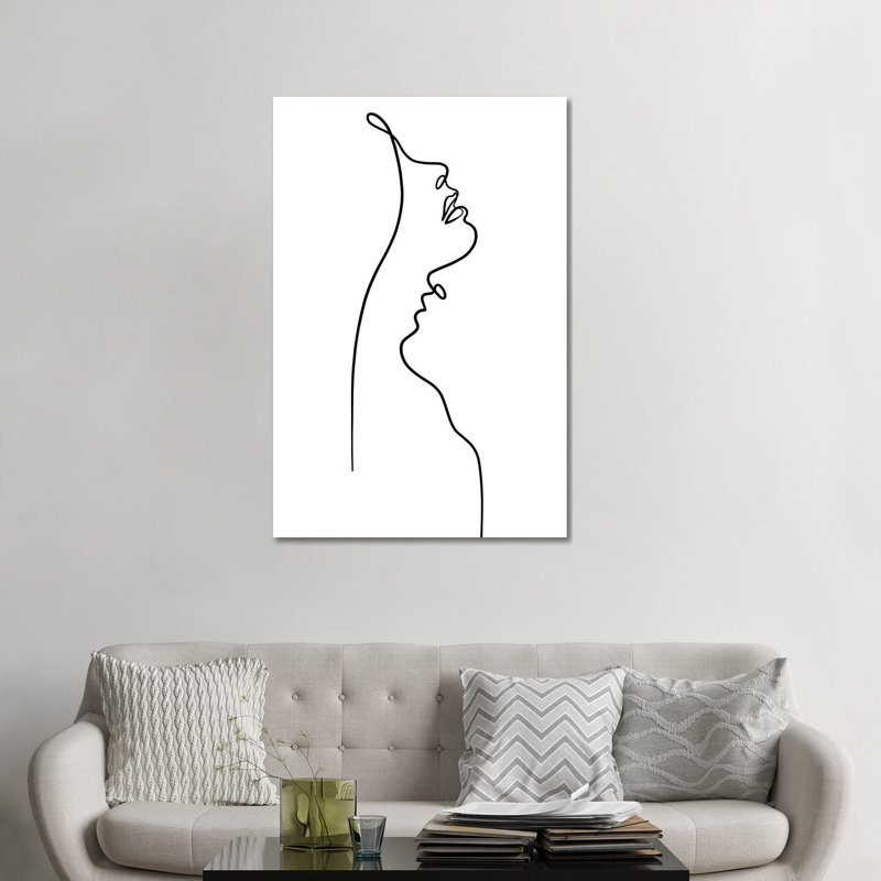 Impression sur toile « Lip like Compass » par Dane Khy, H 48 po x l 32 po x P 1,5 po, Toile tendue, Pas de tapis