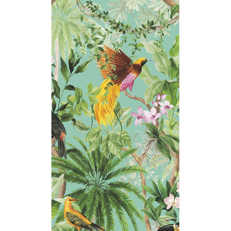 Papier peint adhésif Lindgren, Turquoise