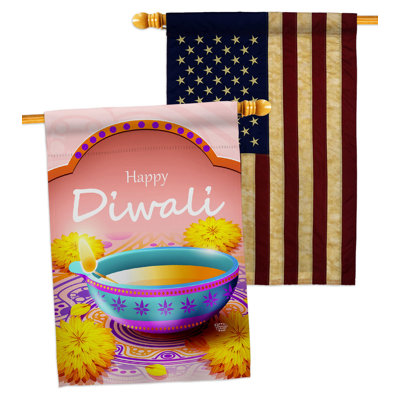 Double Sided 40'' H x 28'' W Polyester House Flag