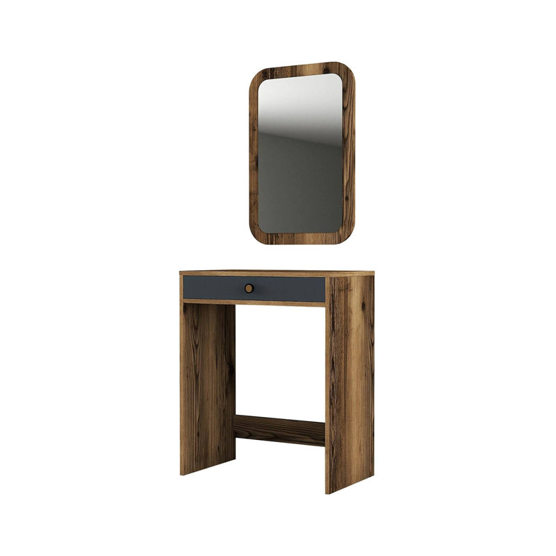 Davis Writing Desk, Walnut/Anthracite