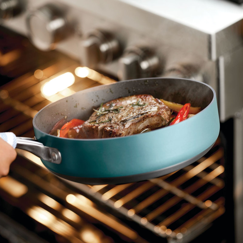 Anolon Achieve Hard Anodized Nonstick Cookware Pots and Pans Set, 10 Piece, Silver