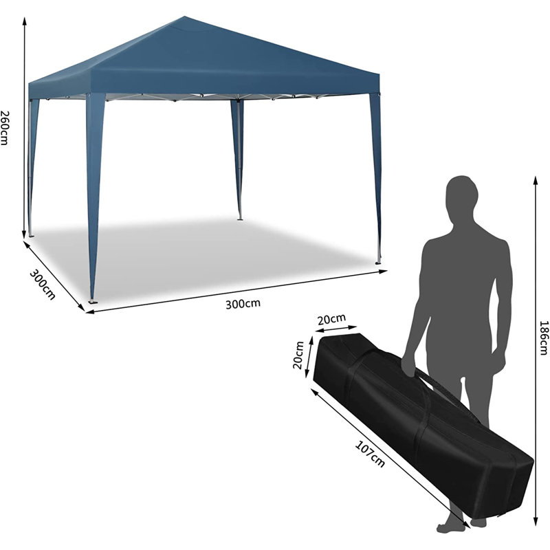 Adisyn 3m x 3m Pop-Up Gazebo, Blue