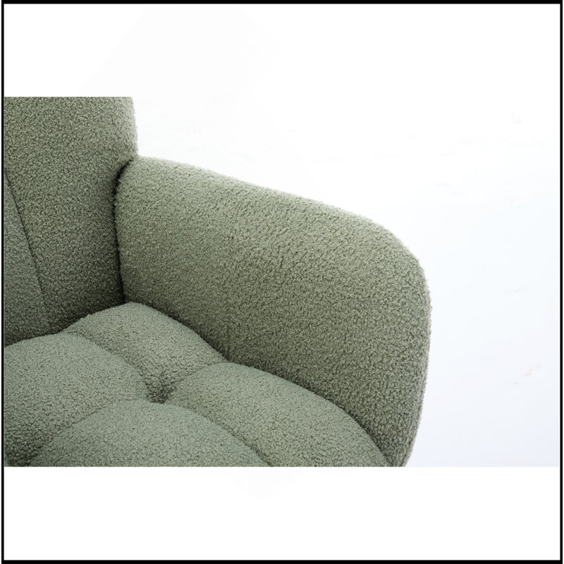 Chaise berçante moderne avec dossier haut et fauteuil à bascule, Vert