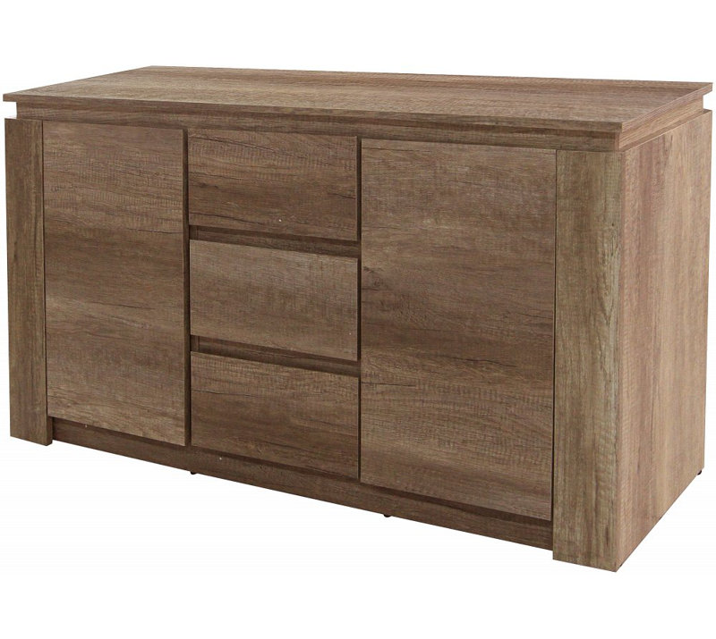Allred 119 Cm Wide 3 Drawer Sideboard, Oak