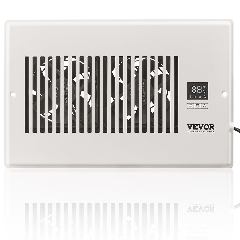 Ventilateur mural blanc avec télécommande incluse VEVOR, Blanc, H 7,5 po x l 11,54 po x P 1,97 po