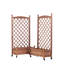 Lit de jardin surélevé avec treillis - paquet de 2 - jardinière en bois pour l'extérieur et support pour plante 30 couches