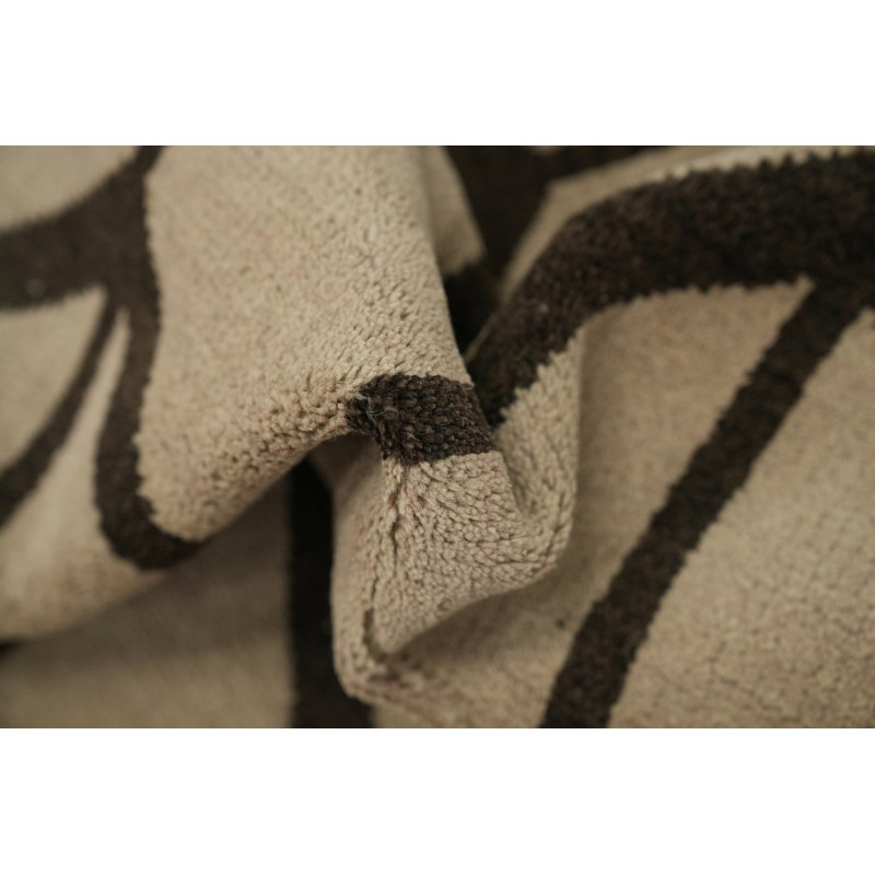 Beige Geometric Chevron Modern Area Rug 8x10