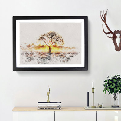 Sunlight Through the Oak Tree - Picture Frame Graphic Art Print on MDF