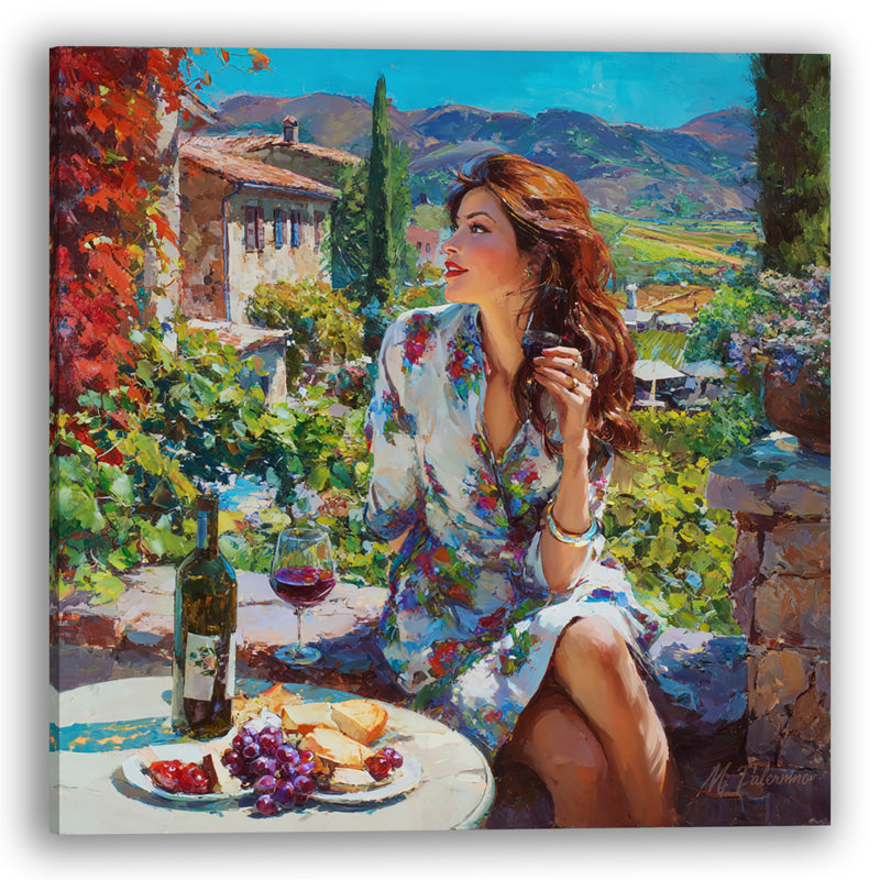 Art mural sur toile Vineyard, L 30 po x H 30 po x P 1,5 po
