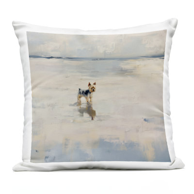 Coussin d'extérieur imprimé Quiet Moment By The Sea, par Svetlana Aleynikova, 18 x 7 x 18