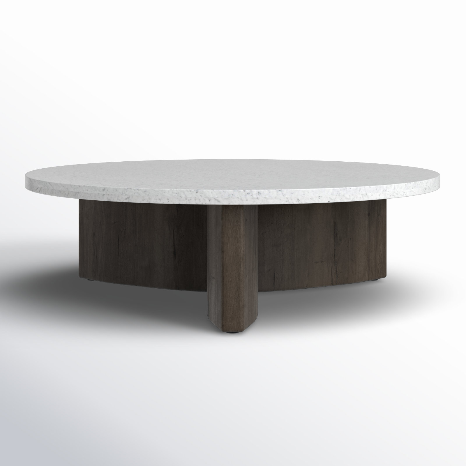 Huntington Single Coffee Table, Italian White/Smoked Black
