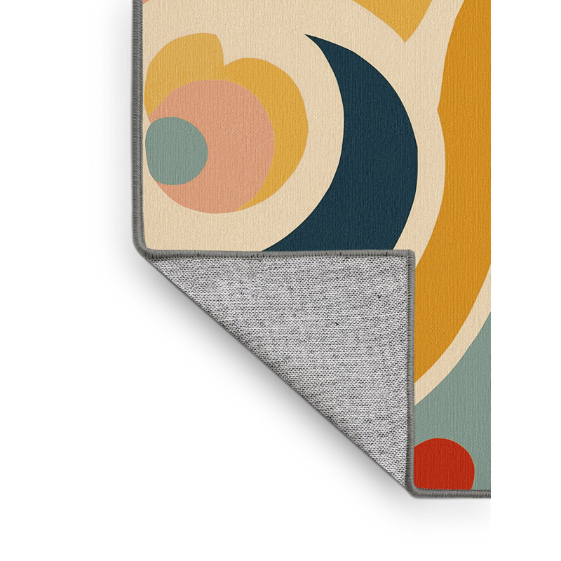 Vibrant Curl Rug, Round 7'