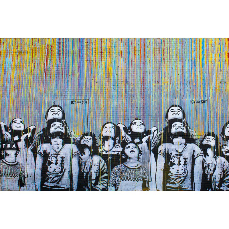 Peinture murale vibrante Graffi Street Paint Street Graffiti10, L 66 po x l 96 po