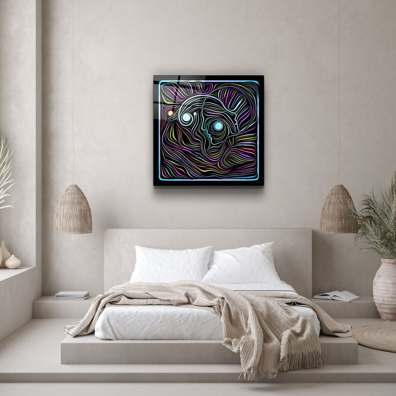 Superbe peinture décorative en verre trempé de 19,7 po x 19,7 po | 100% verre trempé, épaisseur: 0,16 pouce | Impression UV pour des couleurs éclatantes | Parfait pour la décoration intérieure, le salon ou le bureau