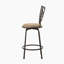 Tabouret de bar et de comptoir pivotant convertible moderne et contemporain en microfibre de 53 cm (21 po) avec pivotement à 360 degrés, hauteur réglable et cadre en fer (ensemble de 3)