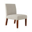 Ensemble de 2 chaises d'appoint en tissu avec table ronde en bois et fauteuil de chambre décoratif