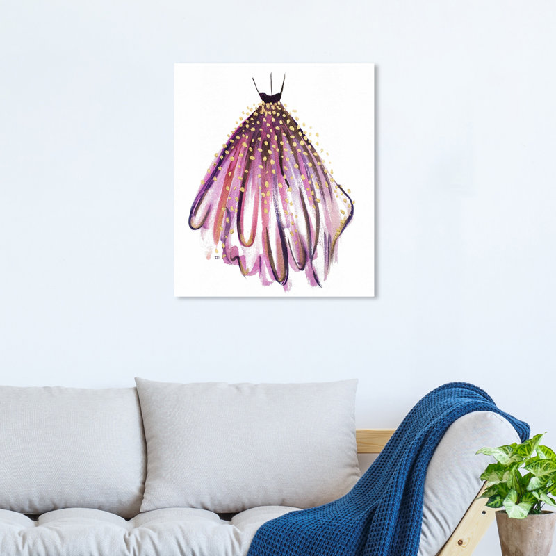Mauve - peinture, Toile tendue, H 20 po x l 16 po x P 1,5 po