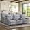 Fauteuil inclinable manuel en microfibre de 33,07 po Montecello avec chauffage chauffant et deux porte-gobelets (ensemble de 6)