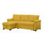 Canapé-lit modulaire réversible en lin jaune avec rangement 84 po Jardin-1619455079