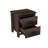Vintage Nightstand With Spacious Storage And Dark Walnut Finish