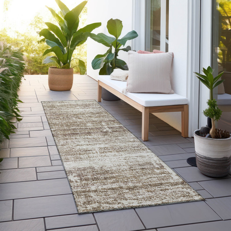 Malchow Washable Abstract Indoor / Outdoor Rug, Runner 2'3" x 7'6"
