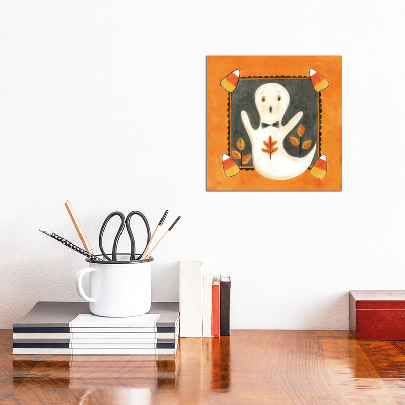 Boo Ghost 1 Piece Wall Art on Canvas, 30.48 cm H x 30.48 cm W x 1.905 cm D, Does Not Apply