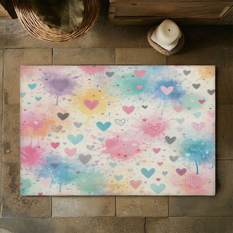 Tapis tressé Heart Splash, Rectangulaire 3 pi x 5 pi