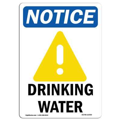 Signe de l'eau potable avec symbole