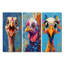 Dindon jaune «Good Time I» - Collection de reproductions sur toile 3 pièces-1368587876-1368587898-1368587897