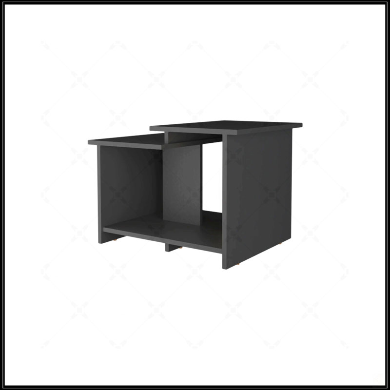 Coffee Table With Open Storage, Black