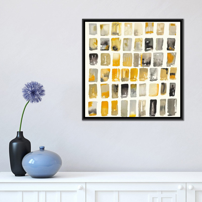« city windows i », impression sur toile tendue, H 18 po x l 18 po x P 1,5 po, Toile avec cadre noir, Pas de tapis