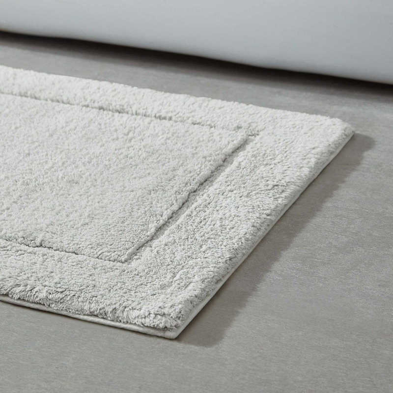Calvin Klein Cotton Bath Rug, 22" L x 60" W, Gray