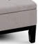 Repose-pieds de rangement pour table basse contemporaine en cuir végétalien l 36 po Dover-691846004